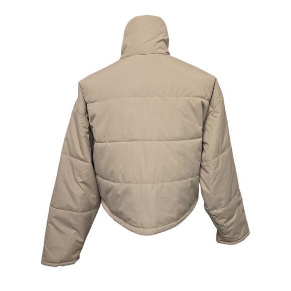 THE FIFTH LABEL Remake Puffer Tan Cropped Bomber Jacket Size XS/ US 2 - Picture 2 of 9
